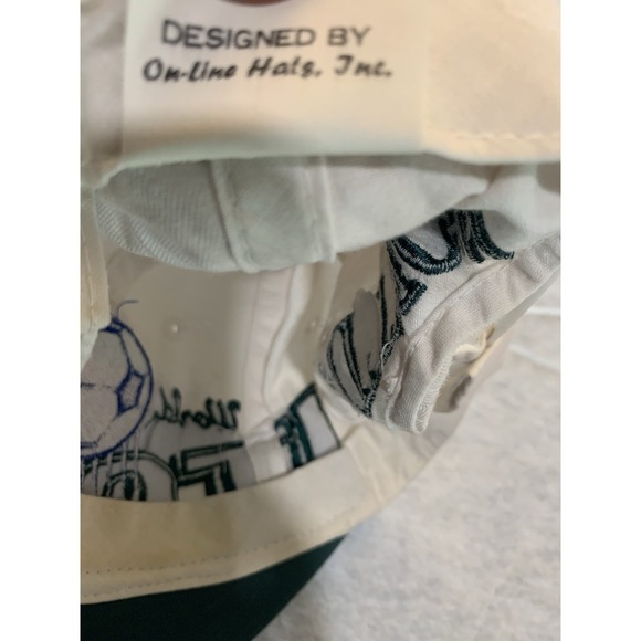 Vintage Unique On Line 1994‎ Italia Soccer Snap Back Hat Striped Brim Rare - Picture 5 of 5